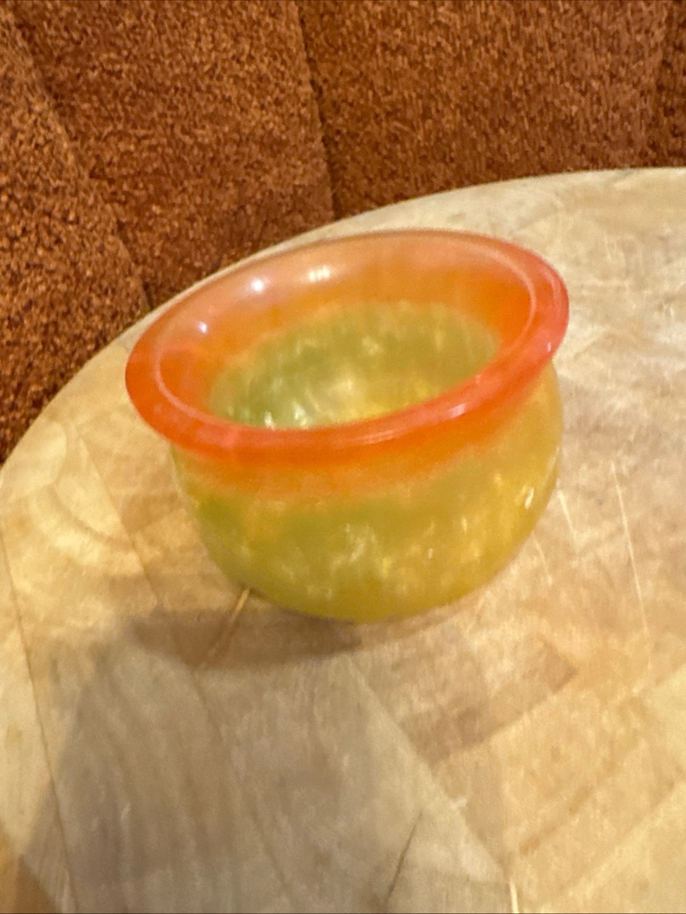 Vintage Bakelite bowl  Yellow Lava Catalin Rare find!